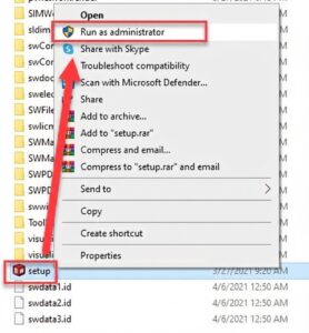 Bắt đầu chạy file Setup cài đặt SolidWorks 2021
