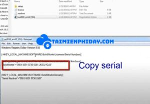 Nhập key serial number solidworks 2010