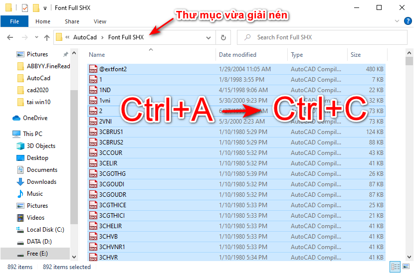 Cài đặt Font SHX cho AutoCAD