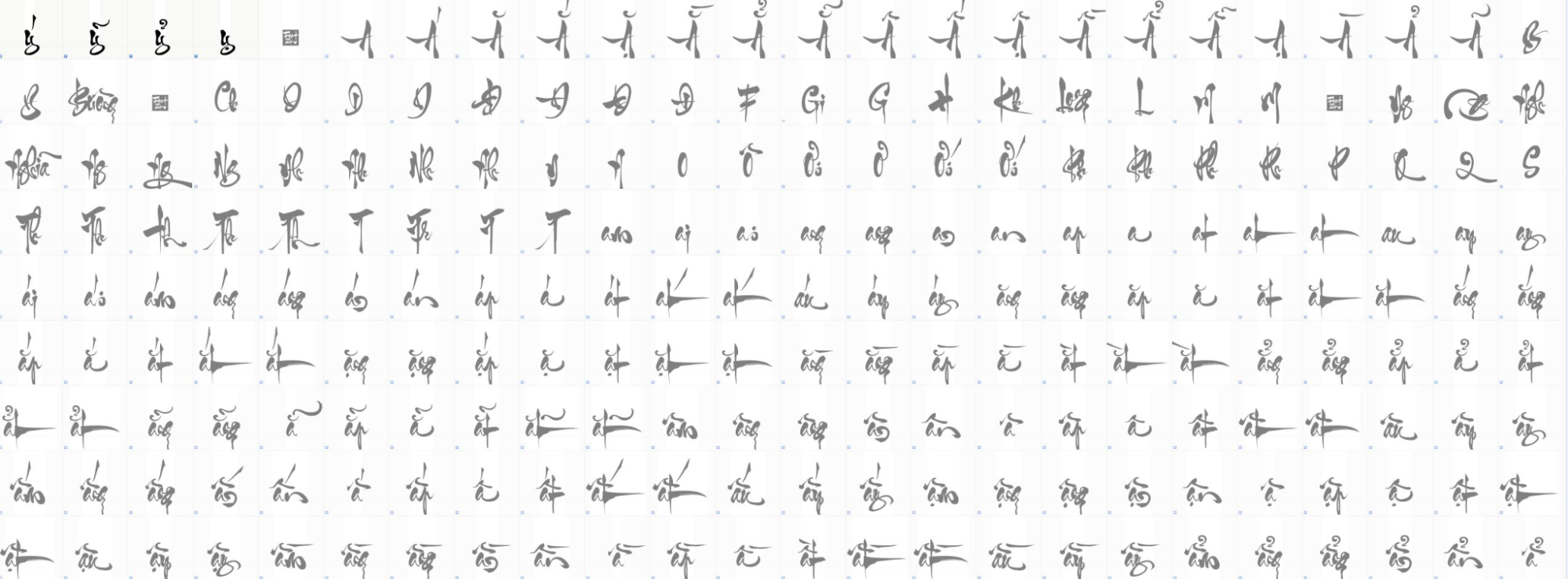 Font thư pháp Việt hóa